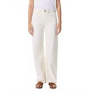 NEW RAG & BONE logan mid-rise wide leg jeans in white